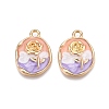 Rack Plating Alloy Enamel Pendants ENAM-N056-409B-1