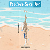 Fish & Starfish & Shell Shape MDF Pendant Decorations HJEW-WH20003-28-2