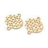 Brass Laser Cut Hollow Disc Links Connector Charms KK-Z164-03G-2