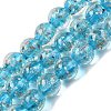 Luminous Handmade Gold Sand Lampwork Beads Strands LAMP-P051-L07-10mm-01-1
