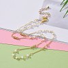 Faceted Glass Beaded Necklaces NJEW-JN03278-03-5