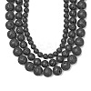 3 Strand 3 Sizes Natural Lava Rock Beads Strands G-FS0001-03-1