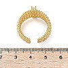 Rack Plating Real 18K Gold Plated Brass Multi Lines Open Cuff Rings RJEW-B048-08G-4