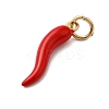 Brass Enamel Pendants KK-P303-07A-G-2