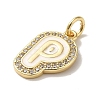 Brass Micro Pave Cubic Zirconia Pendants KK-K354-02G-P-2