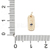 Five Elements Theme Brass Micro Pave Clear Cubic Zirconia Charms KK-F934-02C-G-3