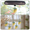 2Pcs Lily of the Valley Kintting Cotton Wool Pendant Decorations HJEW-LP0002-93D-3