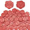 50Pcs 2 Styles Rose & Heart Adhesive Wax Seal Stickers DIY-CP0010-23B-1
