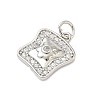 Brass Micro Pave Cubic Zirconia Pendants KK-C156-10P-2