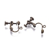 Rack Plated Brass Screw Clip-on Earring Findings KK-P169-04AB-2