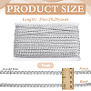 Metallic Polyester Braided Lace Trim OCOR-WH0678-20A-2