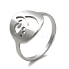 Non-Tarnish 201 Stainless Steel Finger Rings RJEW-G278-06P-1
