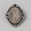 Tibetan Style Zinc Alloy Bolo Tie Slides Clasp Cabochon Settings FIND-WH0260-37I-AS-1