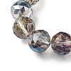 Transparent Electroplate Glass Beads Strands EGLA-N002-34G-F05-3