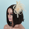 Polyester & Fether Hair Accessories AJEW-WH0031-31A-4