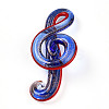Handmade Gold Sand Lampwork Big Pendants LAMP-T023-08B-1