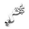 Non-Tarnish 304 Stainless Steel Pendants STAS-D036-12P-2