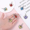 10Pcs 4 Colors Glass Pendants FIND-SZ0002-99-3