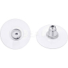 Rhodium Plated 925 Sterling Silver Earring Ear Nuts STER-BC0001-23P-1