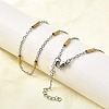304 Stainless Steel Column Link Chain Necklaces for Women Men NJEW-A058-01GP-3