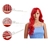 27.5 inch(70cm) Long Curly Wavy Red Cosplay Wigs OHAR-I015-20-4
