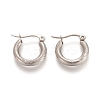 Non-Tarnish 304 Stainless Steel Geometric Hoop Earrings LS-STAS-D171-16C-P-1