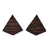 Natural Wenge Wood Pendants WOOD-T023-45-2