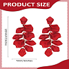 1 Pair Acrylic Petal Dangle Stud Earrings EJEW-LP0001-17-2