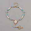 Alloy Evil Eye Link Bracelets BJEW-WH0817-002G-03-1