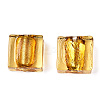 Handmade Silver Foil Lampwork Beads FOIL-S006-12x12mm-07-2