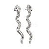 304 Stainless Steel Rhinestone Stud Earrings EJEW-Z116-01P-2