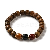 Wood Bead Bracelets BJEW-B080-27A-1