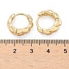 Twist Brass Hoop Earrings EJEW-Z102-09G-5