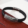 Braided Microfiber Leather Cord Bracelets BJEW-D304-09AS-5