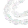 Transparency Electroplate Glass Beads Strands GLAA-T023-40B-01-3