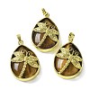 Natural Tiger Eye Pendants G-G900-01G-07-1