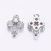 Long-Lasting Plated Brass Micro Pave Cubic Zirconia Links ZIRC-F069-26P-2