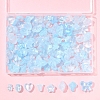 120Pcs 8 Styles Transparent Spray Paint Glass Beads GLAA-FS0002-21-6