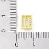 Brass Pave Clear Cubic Zirconia Slide Charms LS-KK-F875-12G-03-3