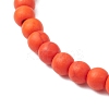 Dyed Synthetic Turquoise Beads Stretch Bracelets for Women Men BJEW-JB11311-02-4