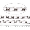 Alloy Rectangle Oval Link Chains LCHA-T001-15P-3
