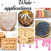 1 Bag Letters & Numbers PP Plastic Cookie Stamps DIY-SC0033-91-7