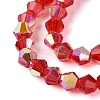 AB Color Plated Transparent Glass Beads Strands GLAA-G127-01-02C-4