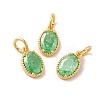 Real 18K Gold Plated Brass Micro Pave Cubic Zirconia Pendants KK-M243-07G-04-1