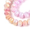 Anti-Tarnish Electroplate Glass Beads Strands GLAA-T025-8mm-19B-3