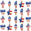 50Pcs 5 Styles Rack Plating Alloy Enamel Pendants ENAM-CJ0003-48-1