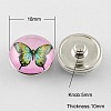 Platinum Color Brass Jewelry Snap Buttons X-GLAA-S029-M-2
