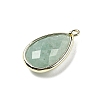 Natural Dyed Green Aventurine Faceted Pendants G-M431-17G-02-2