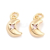 Brass Micro Pave Cubic Zirconia Pendants KK-P271-01G-A-1