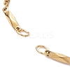 Ion Plating(IP) 304 Stainless Steel Faceted Bar Link Chain Bracelet Makings AJEW-JB01184-01-2